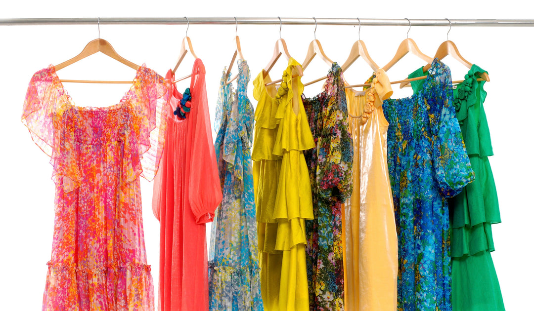 Floral dress using chiffon sheer fabric