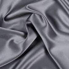 SILK CHARMEUSE fabric by the yard - Charcoal solid color