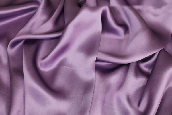 SILK CHARMEUSE fabric by the yard - Lilac solid color