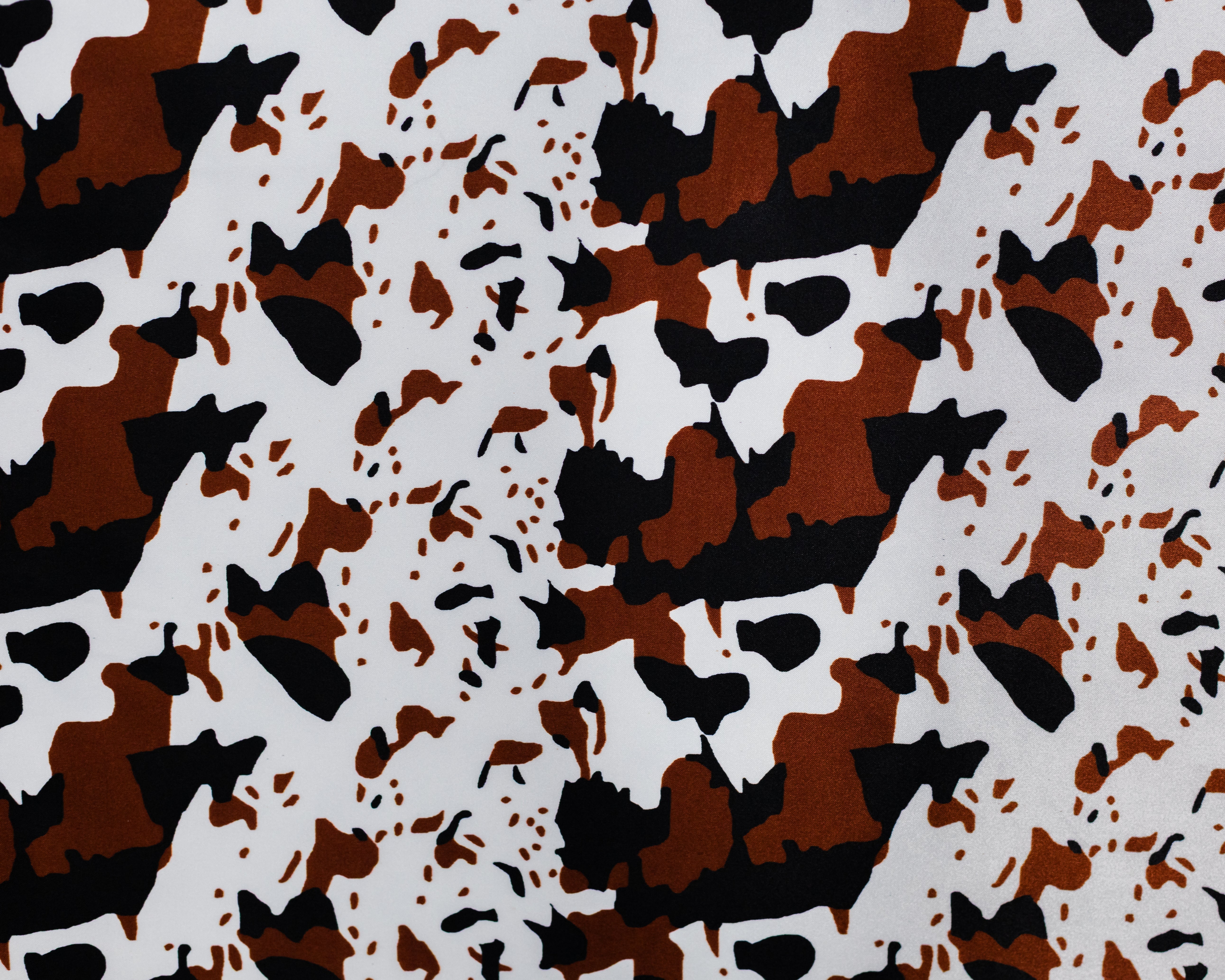 Wind made in Italy orange and brown and black cowhide print size 39 Burnt Orange Cowhide Leather | Pebble Grain 3–4 oz Hide  main image 3