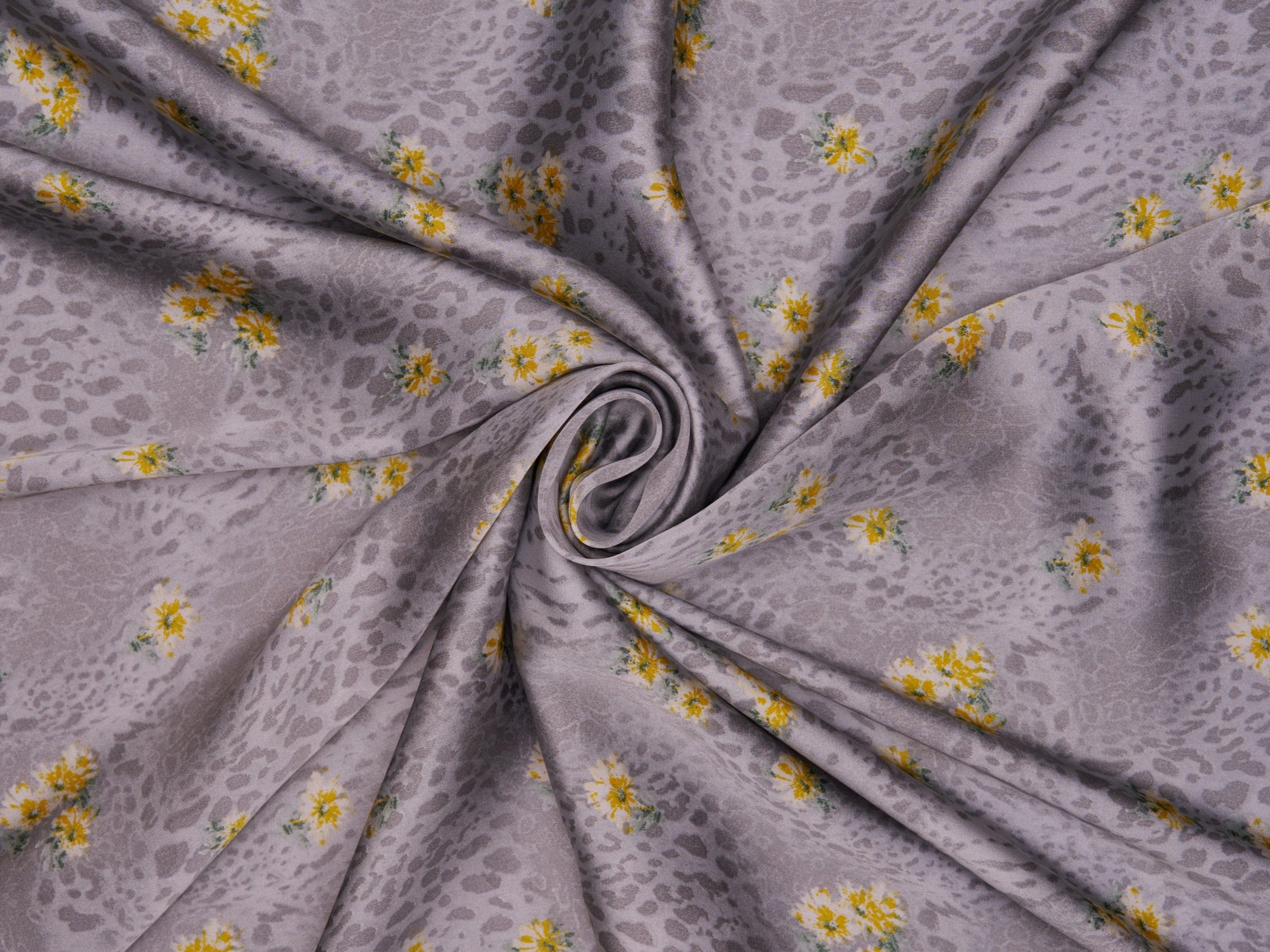 Fire Feather Yellow Satin Fabric By the Yard Pre Order