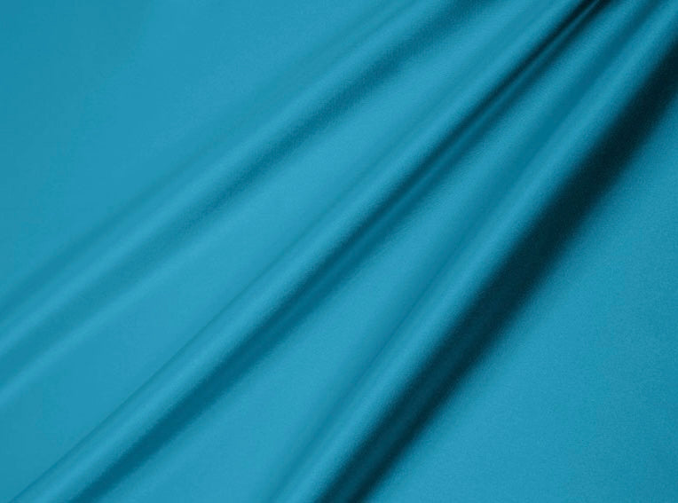 Charmeuse satin fabric by the yard - Peacock solid