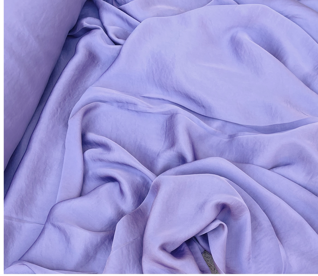 Lightweight satin fabric by the yard - Lilac solid