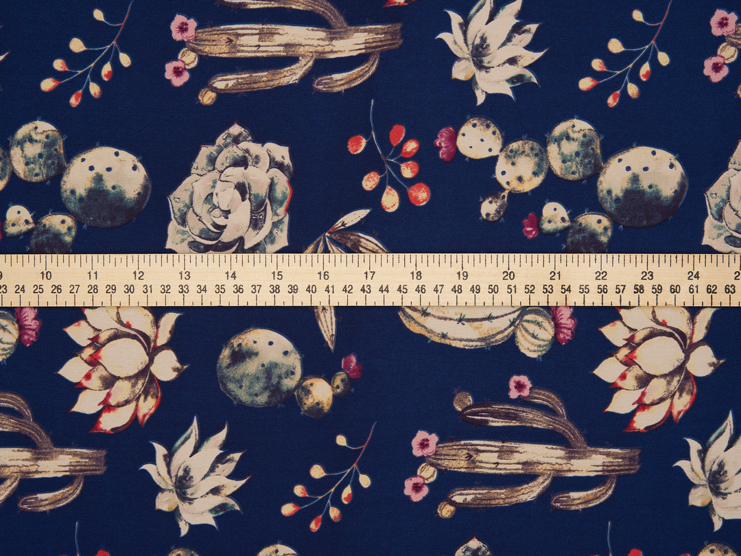 Woolpeach fabric by the yard -  Cactus floral print