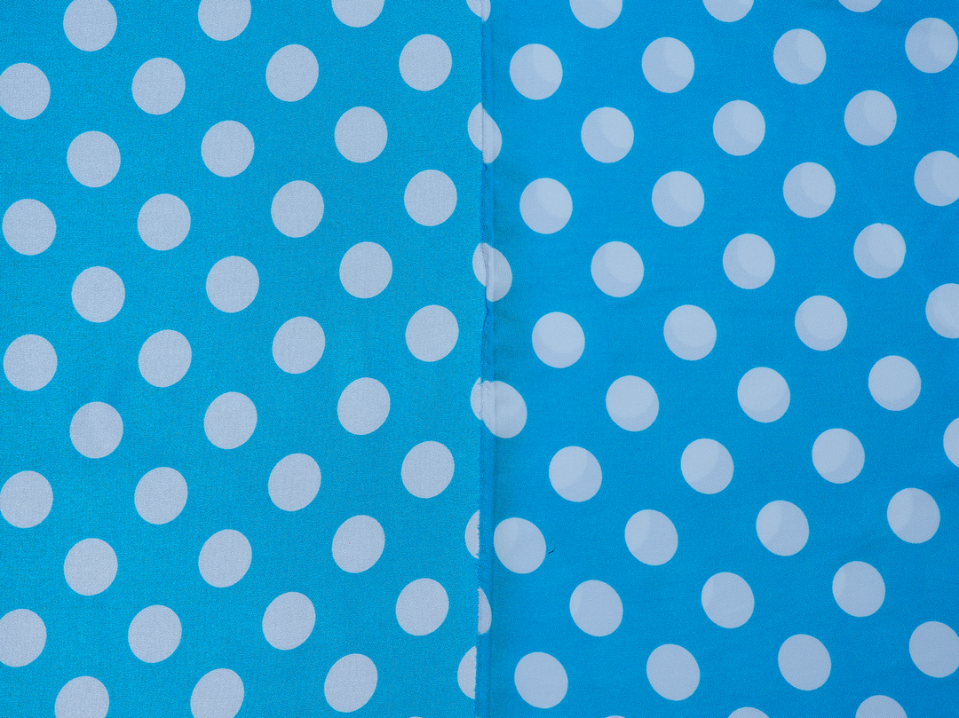 Charmeuse satin fabric by the yard Polka dots print