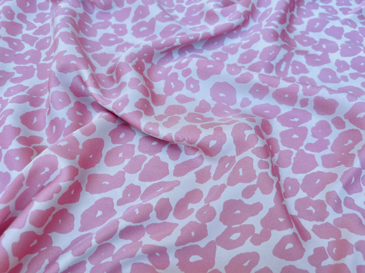 Lightweight  satin  fabric by the yard - Animal   print