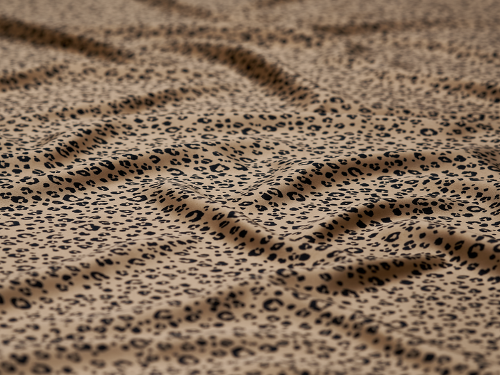 Faux silk charmeuse satin fabric by the yard -  animal  print