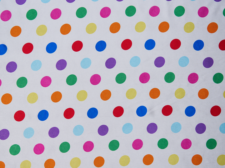 Charmeuse satin fabric by the yard  Polka dots print