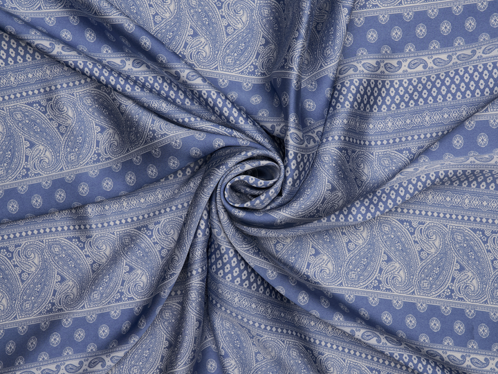 Lightweight  satin  fabric by the yard - Paisley    print