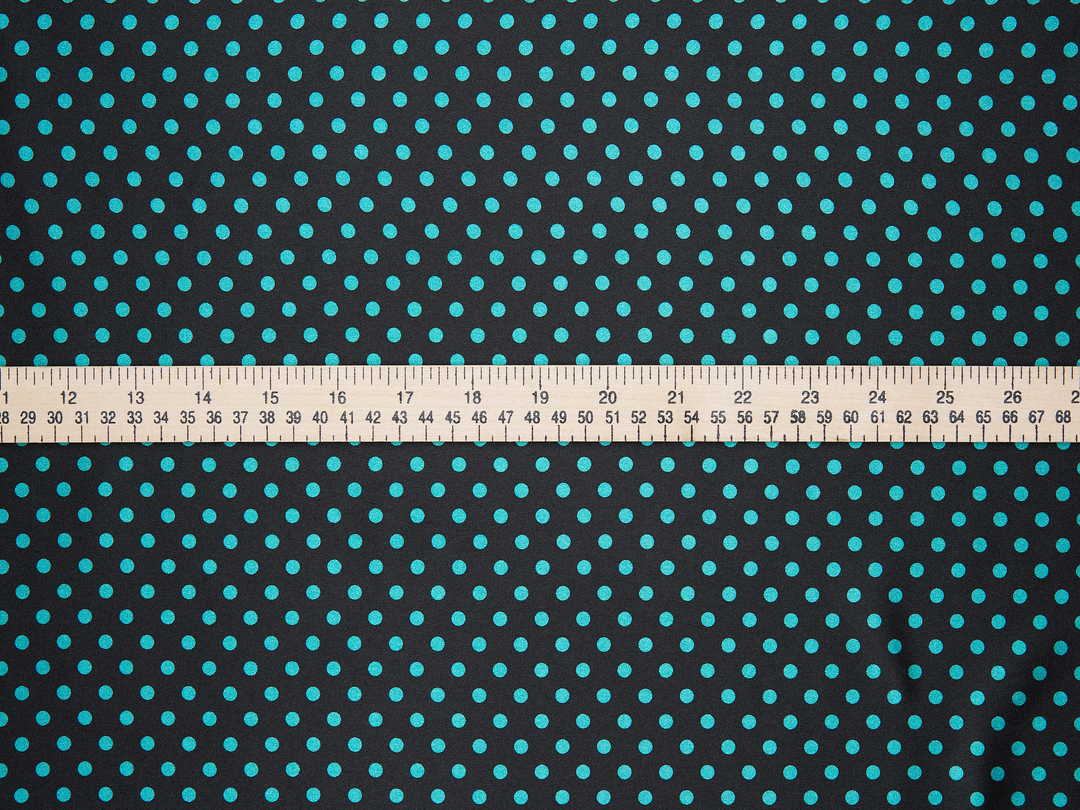 Faux silk charmeus satin fabric by the yard - Small polka dots