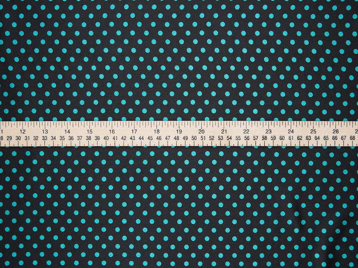 Faux silk charmeus satin fabric by the yard - Small polka dots