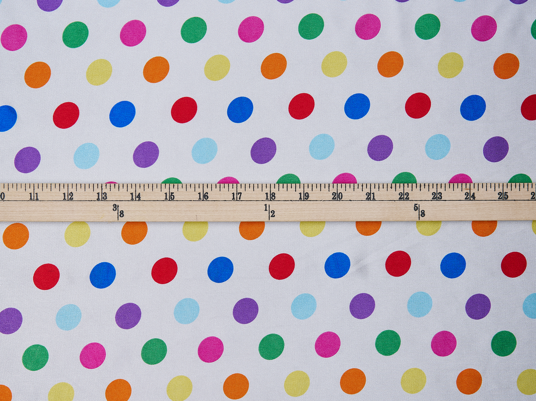 Charmeuse satin fabric by the yard Polka dots print