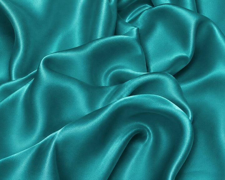 Dark Jade solid color   - Lightweight  satin fabric by the yard