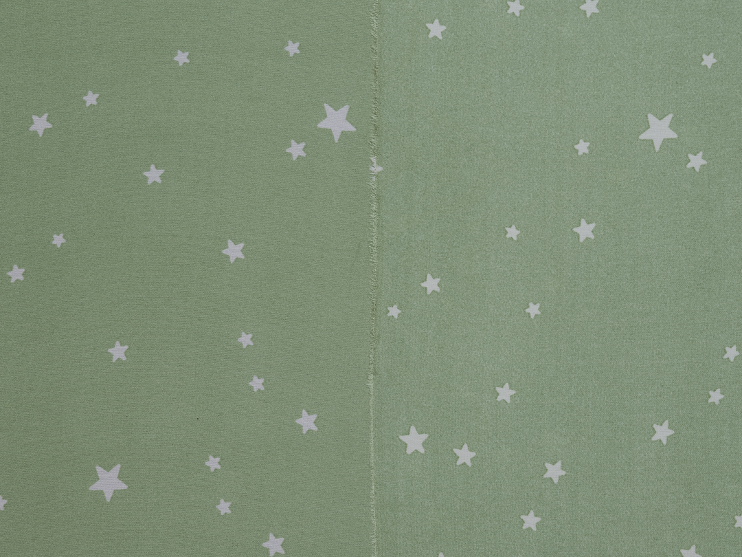 Lightweight  satin  fabric by the yard - Dainty Stars    print