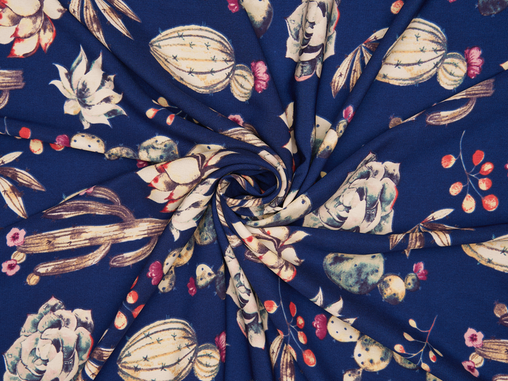 Woolpeach fabric by the yard -  Cactus floral print