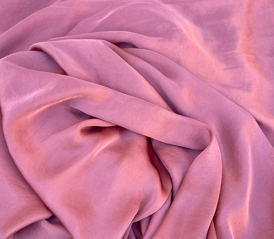 Lightweight  satin fabric by the yard - Taupe solid color