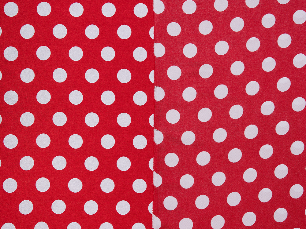 Charmeuse satin fabric by the yard  Polka dots print