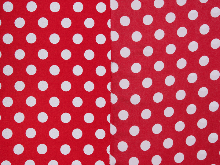 Charmeuse satin fabric by the yard Polka dots print