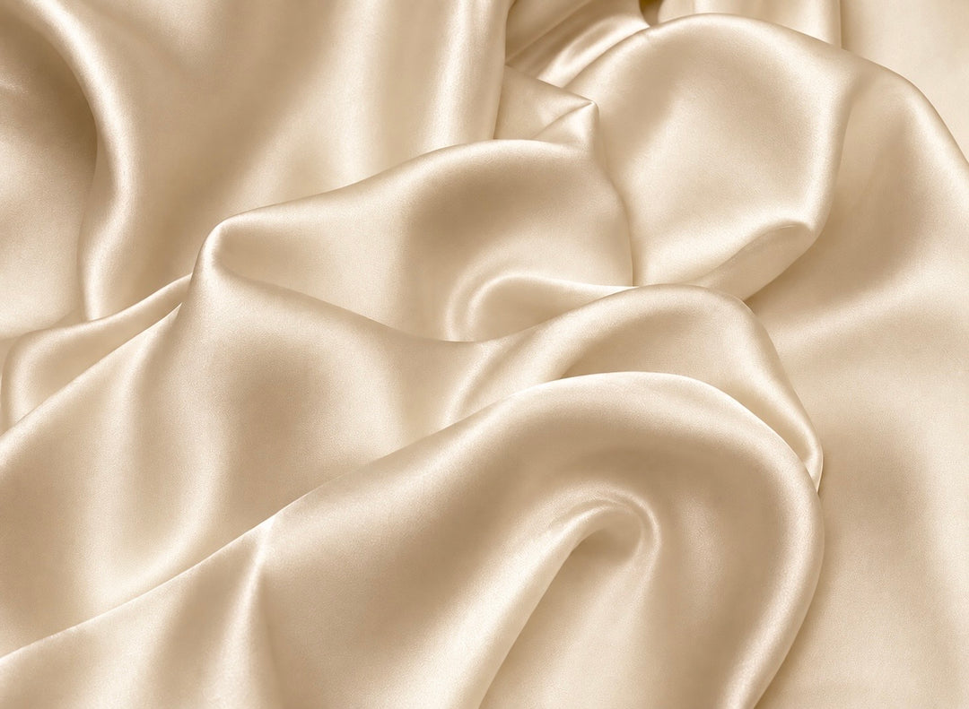 SILK CHARMEUSE STRETCH  fabric by the yard -WARM BONE BEIGE 16 Momme weight  - 54” wide