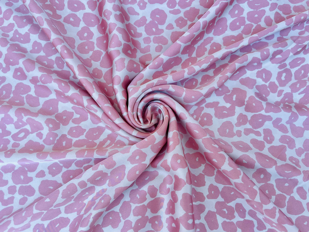 Lightweight  satin  fabric by the yard - Animal   print