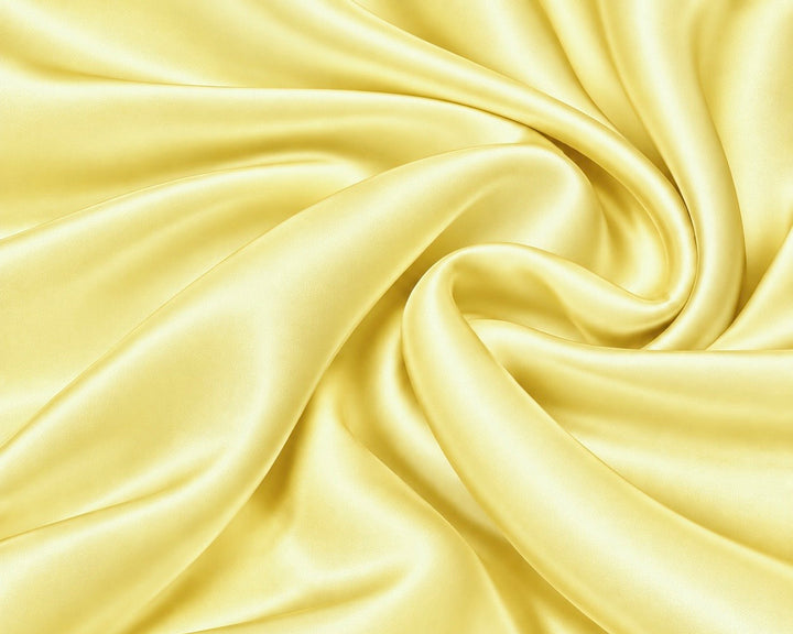 SILK CHARMEUSE fabric by the yard - LIGHT YELLOW 16 Momme weight  - 44” wide