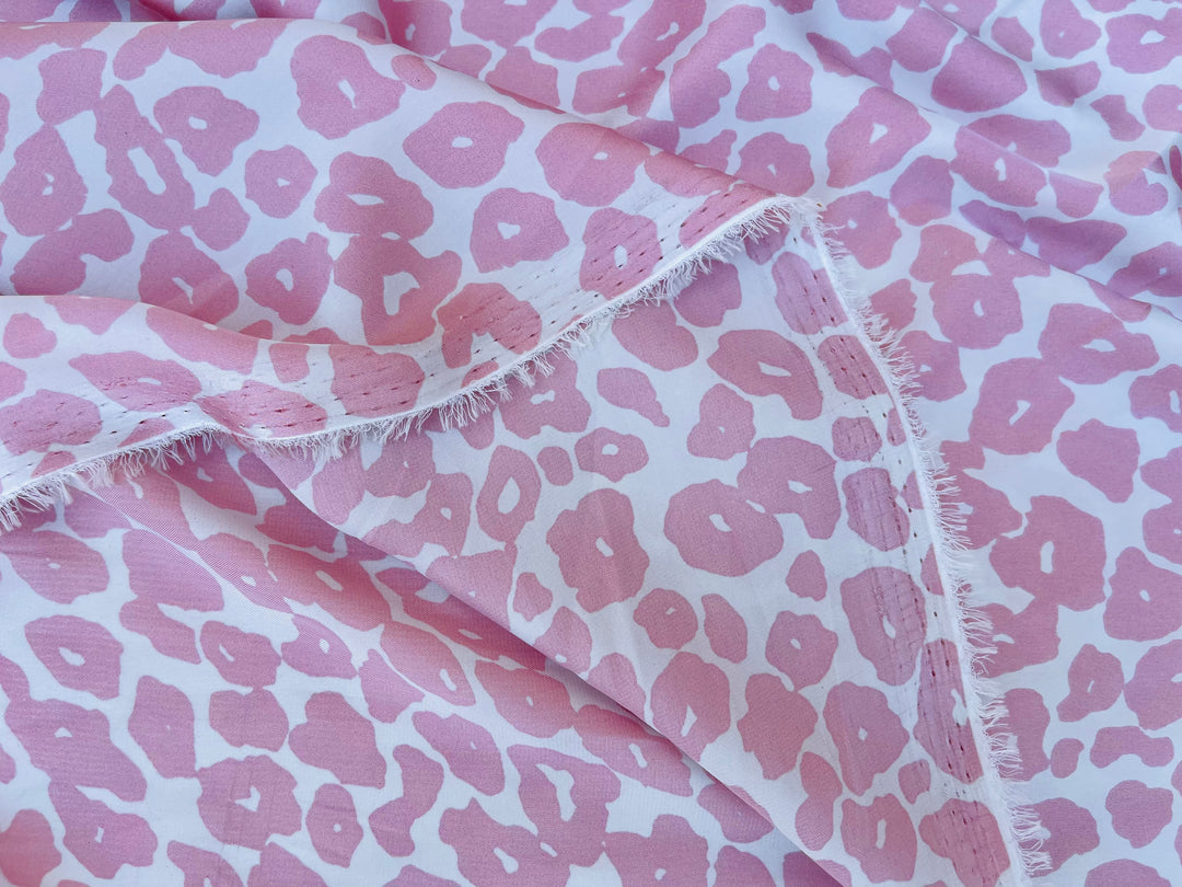 Lightweight  satin  fabric by the yard - Animal   print