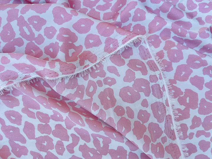 Lightweight  satin  fabric by the yard - Animal   print