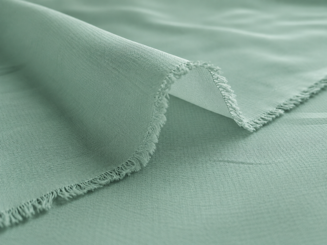 SEA GLASS SILK CREPE DE CHINE fabric by the yard - 44” wide - 14momme