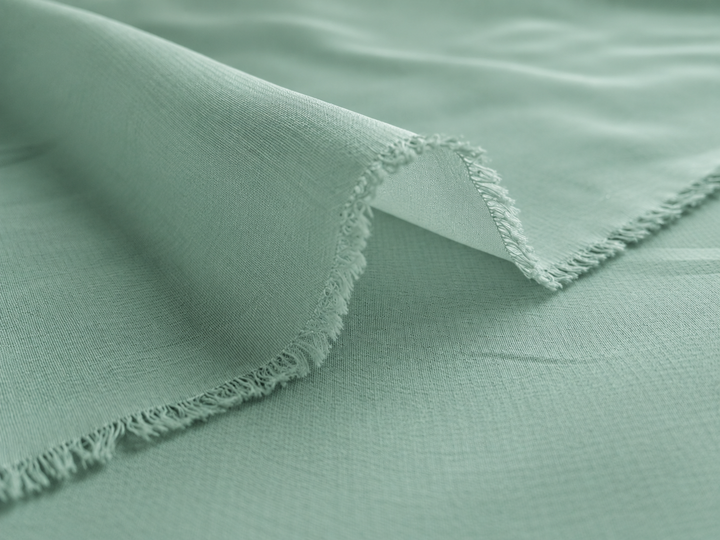 SEA GLASS SILK CREPE DE CHINE fabric by the yard - 44” wide - 14momme
