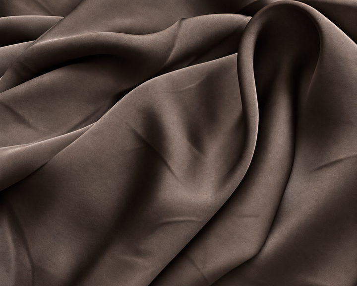 Espresso dark brown satin fabric 