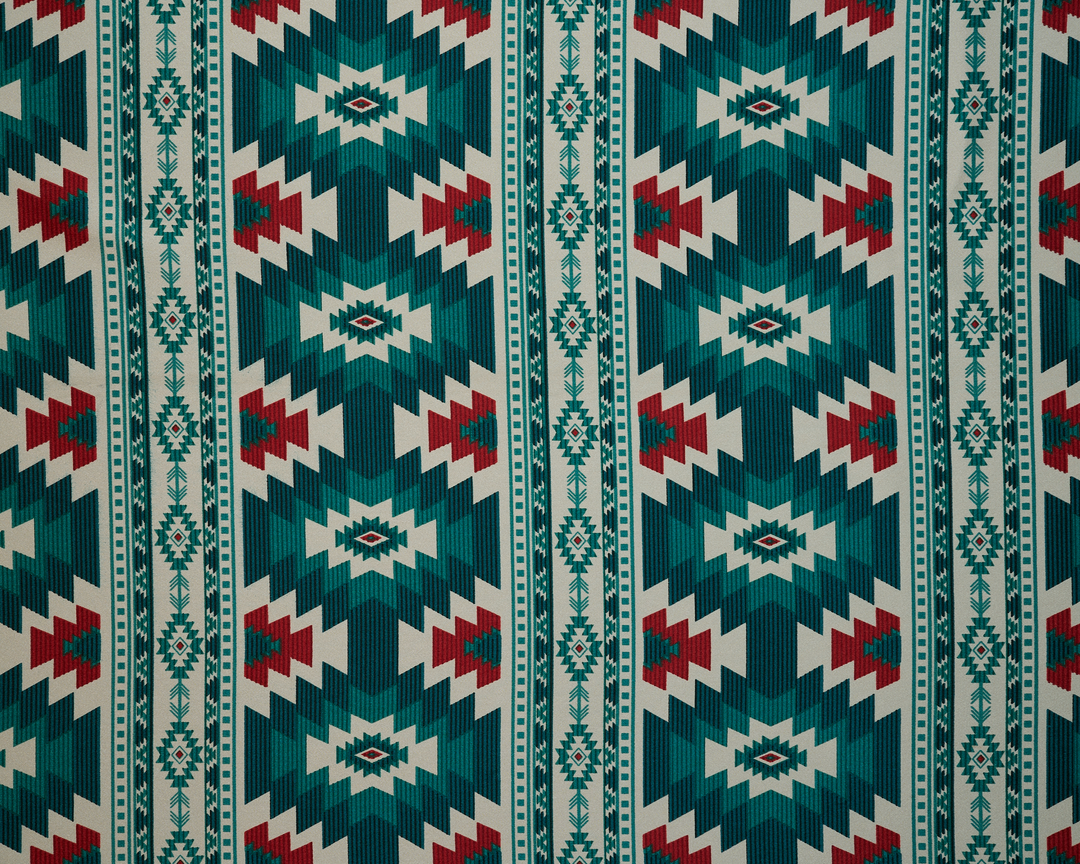 Tribal Boho Satin Fabric | Tribal Boho Print Fabric | MONSARFABRICS