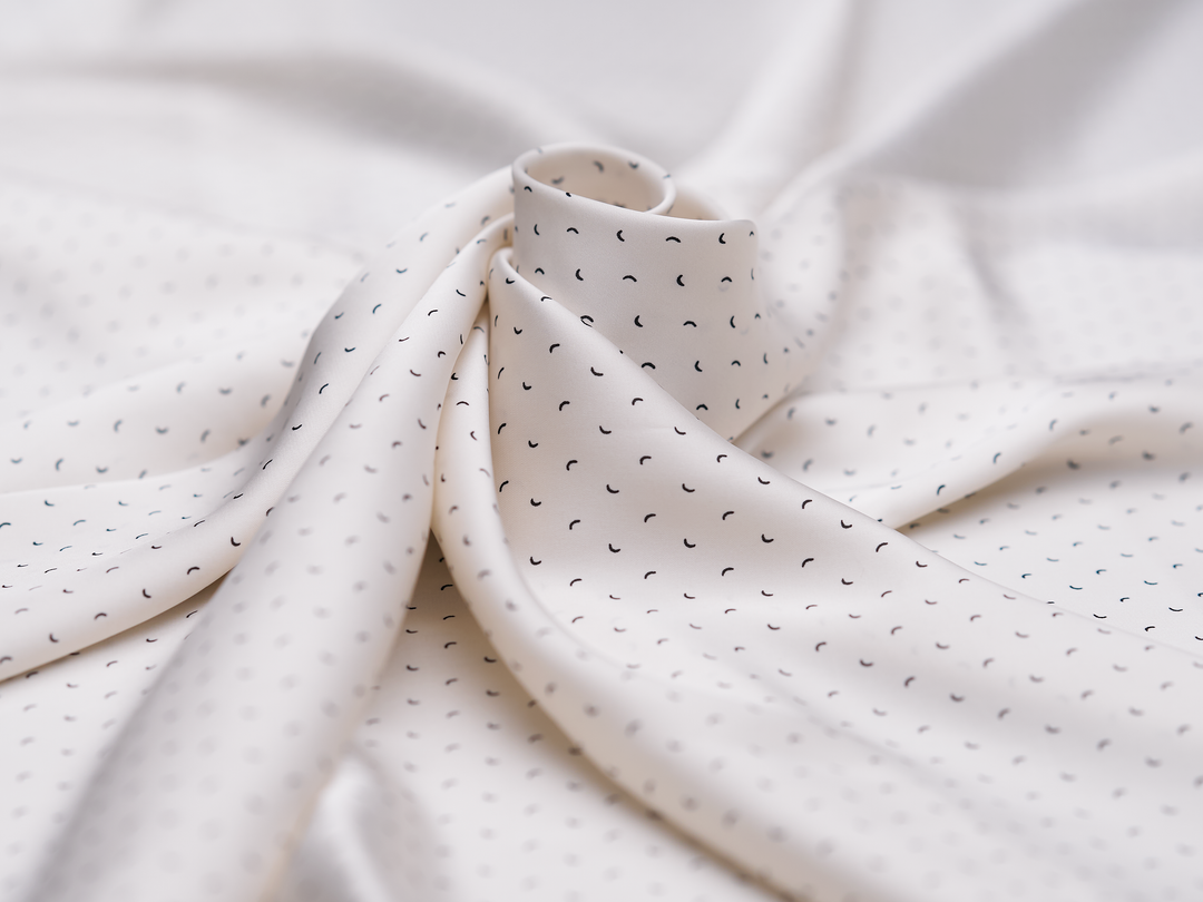 Lightweight  satin  fabric by the yard - Small motifs    print