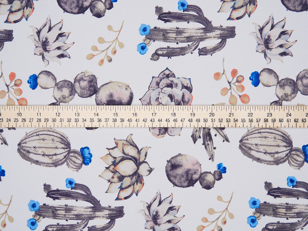 Woolpeach fabric by the yard -  Cactus floral print