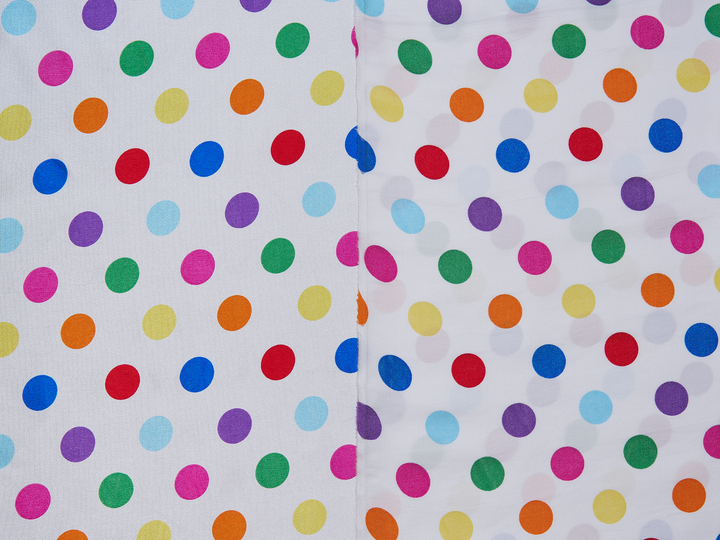 Charmeuse satin fabric by the yard Polka dots print