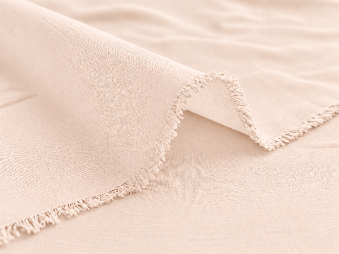 BLUSH IVORY - SILK CREPE DE CHINE fabric by the yard - 44” wide - 14momme