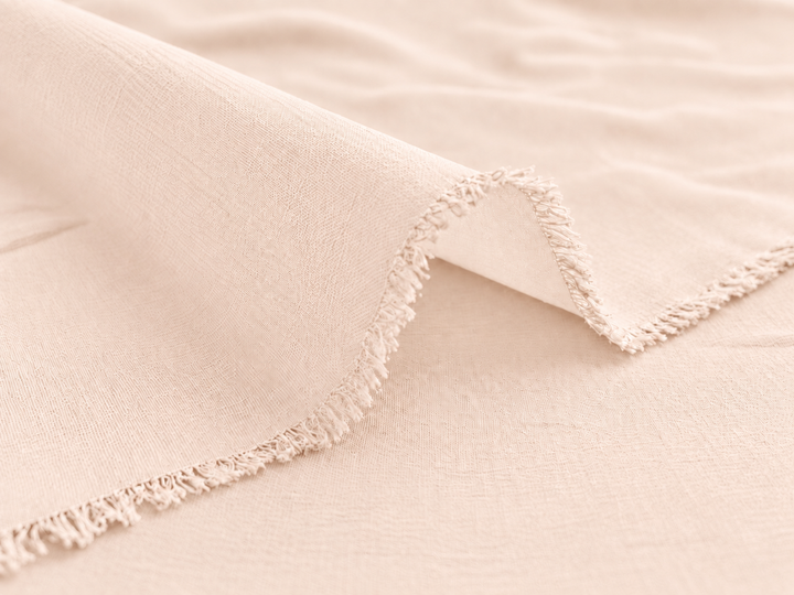 BLUSH IVORY - SILK CREPE DE CHINE fabric by the yard - 44” wide - 14momme