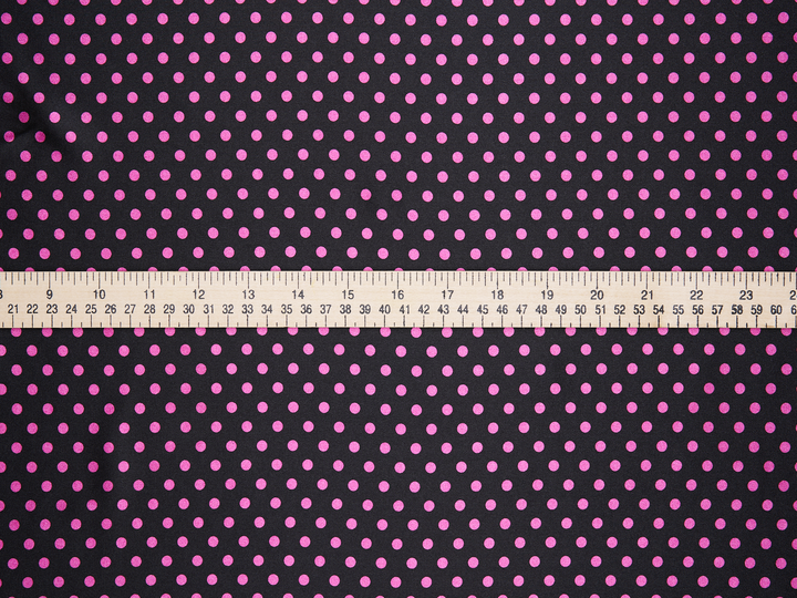 Faux silk charmeuse satin fabric by the yard - Small polka dots