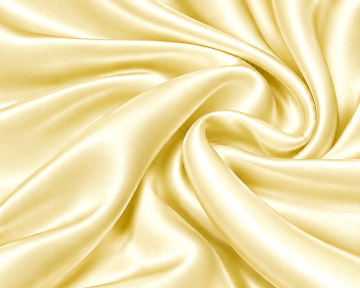 PALE YELLOW Stretch SILK CHARMEUSE fabric by the yard - 16 Momme weight  - 54” wide