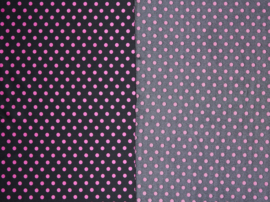 Faux silk charmeuse satin fabric by the yard - Small polka dots