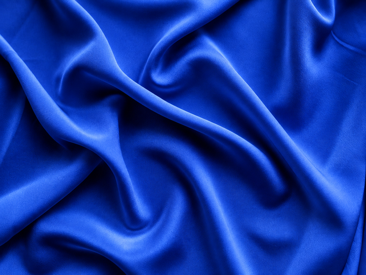ROYAL BLUE  SILK CREPE DE CHINE fabric by the yard - 44” wide - 16momme