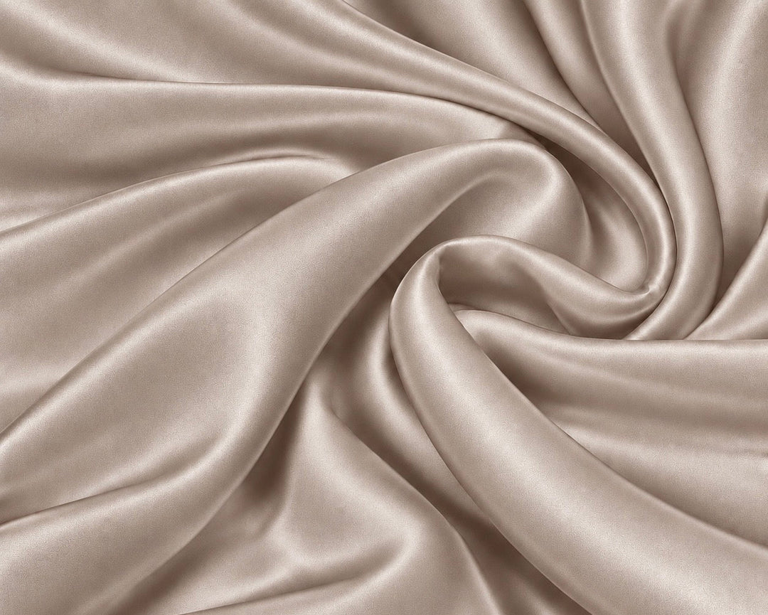 Light taupe color silk fabric 