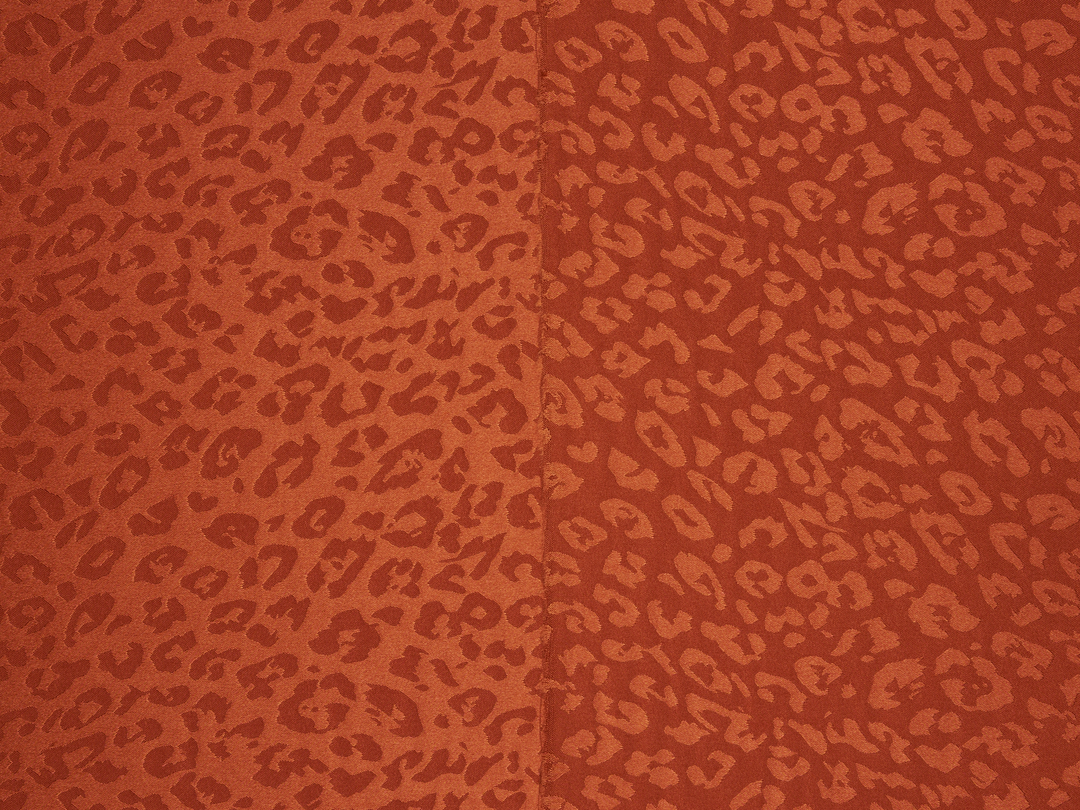 SILKY JACQUARD SATIN fabric by the yard - Cheetah jacquard pattern -  flowy fabric -