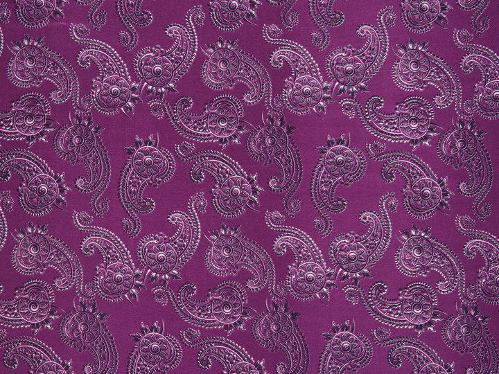 Charmeuse satin fabric by the yard -  MonSar exclusive   Spurs  paisley print