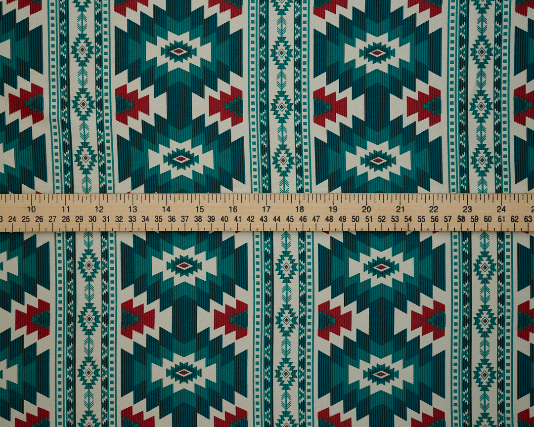 Tribal Boho Satin Fabric | Tribal Boho Print Fabric | MONSARFABRICS