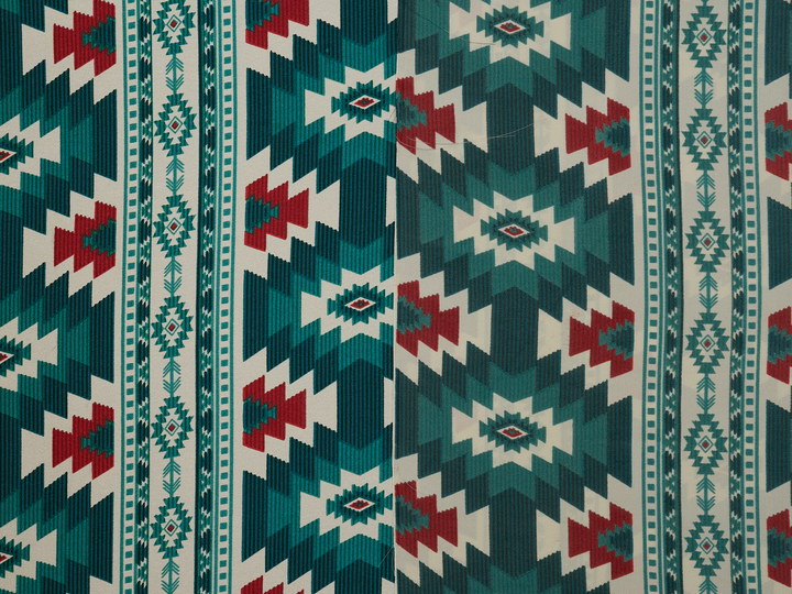 Tribal Boho Satin Fabric | Tribal Boho Print Fabric | MONSARFABRICS