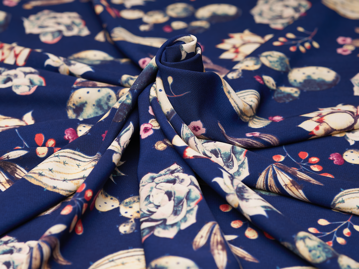 Woolpeach fabric by the yard -  Cactus floral print