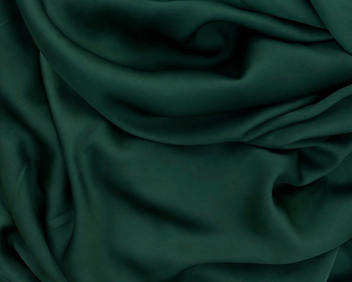Forest Green - Lightweight  satin fabric by the yard - Luxury drape fabric
