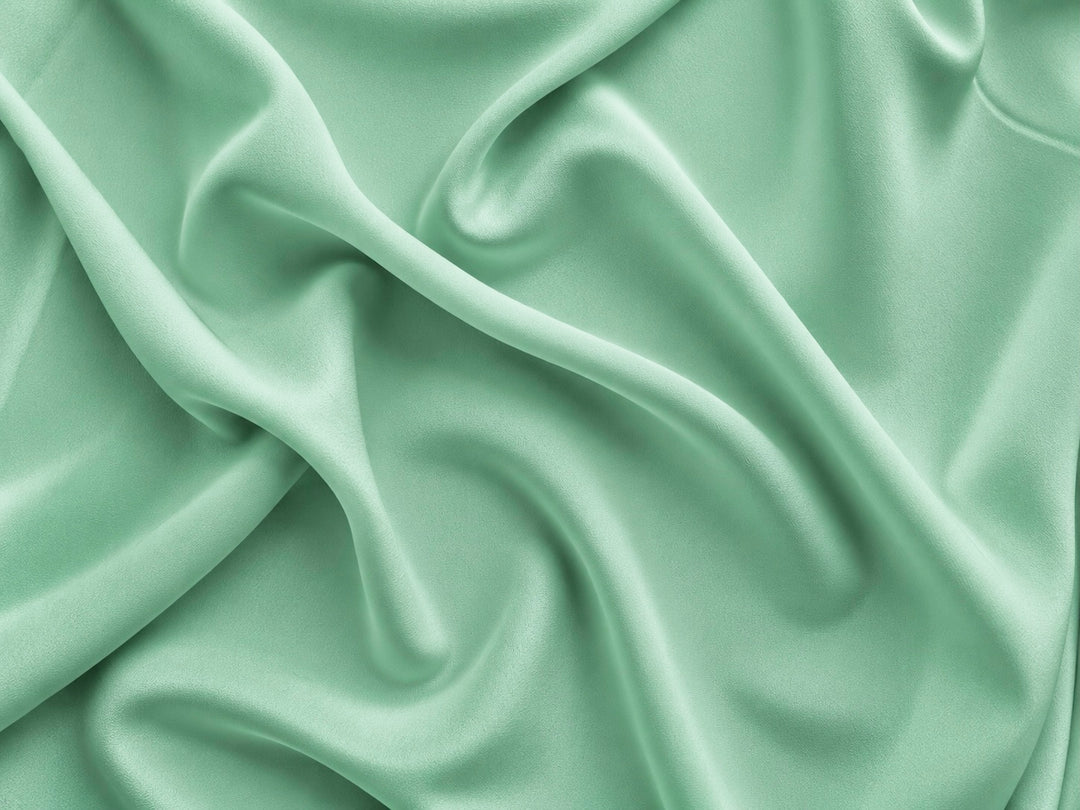 MINT - SILK CREPE DE CHINE fabric by the yard - 44” wide - 14momme
