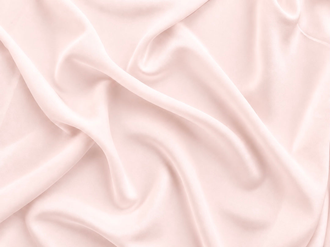 SOFT BLUSH PEACH - SILK CREPE DE CHINE fabric by the yard - 44” wide - 19momme