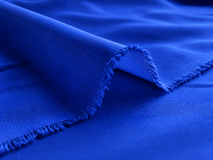 ROYAL BLUE  SILK CREPE DE CHINE fabric by the yard - 44” wide - 16momme